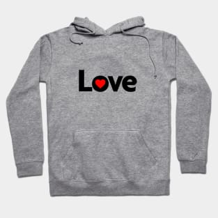 Love - Typographic Design. White Tee Hoodie